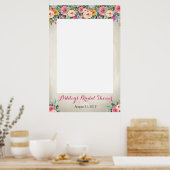 Bloemendouche Foto Probleem Poster (Keuken)