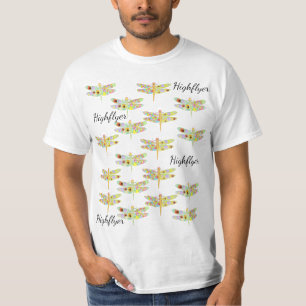 Bloemendragende libellen t-shirt