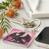 Bloemendragon | Botanische Fantasiedraak Sleutelhanger (Voorkant Rechts)