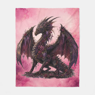 Bloemendragon Botanische Fantasiedragon Fleece Deken
