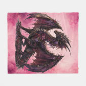 Bloemendragon | Botanische Fantasiedragon Fleece Deken (Voorkant (Horizontaal))