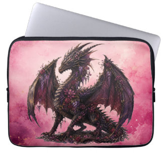 Bloemendragon | Botanische Fantasiedragon Laptop Sleeve