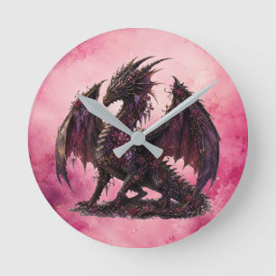 Bloemendragon Botanische Fantasiedragon Ronde Klok