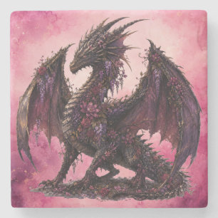 Bloemendragon Botanische Fantasy-dragon Stenen Onderzetter