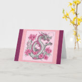 Bloemendragon Wenskaart Kaart (Gele Bloem)