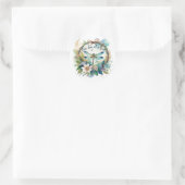 Bloemendragonfly Eén dag tegelijk Ronde Sticker (Tas)