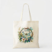 Bloemendragonfly Eén dag tegelijk Tote Bag (Voorkant)