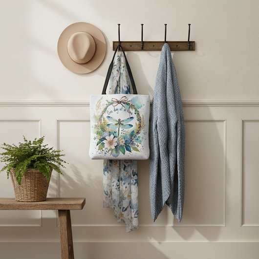 Bloemendragonfly Eén dag tegelijk Tote Bag