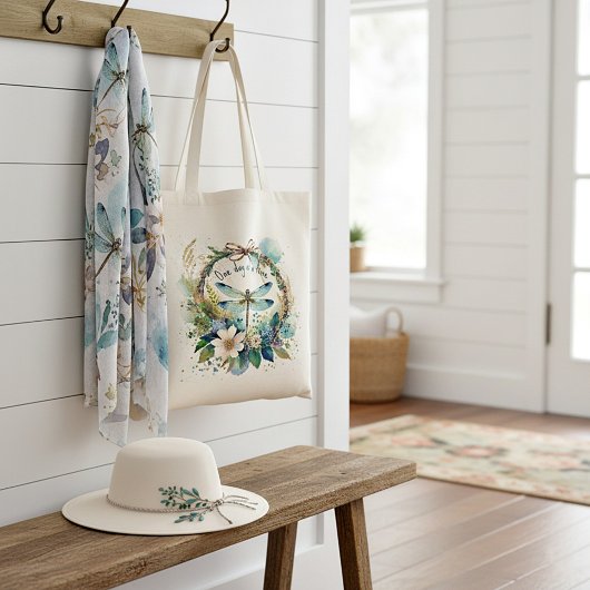 Bloemendragonfly Eén dag tegelijk Tote Bag
