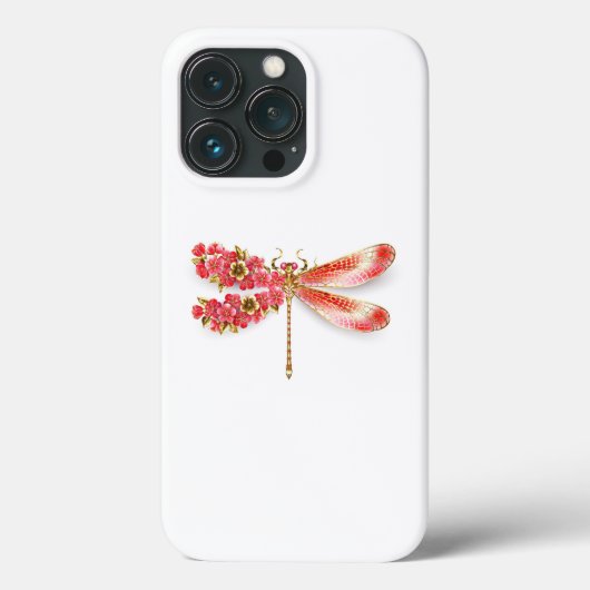 Bloemendragonfly met juwelen sakura Case-Mate iPhone case (Achterkant)