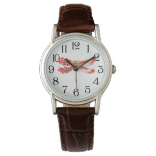Bloemendragonfly met juwelen sakura horloge