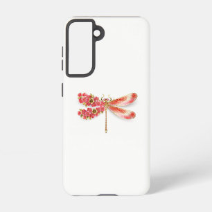 Bloemendragonfly met juwelen sakura samsung galaxy hoesje