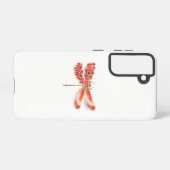 Bloemendragonfly met juwelen sakura samsung galaxy hoesje (Achterkant horizontaal)