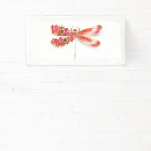 Bloemendragonfly met juwelen sakura spandoek (Insitu)