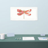 Bloemendragonfly met juwelen sakura spandoek (Beurs)
