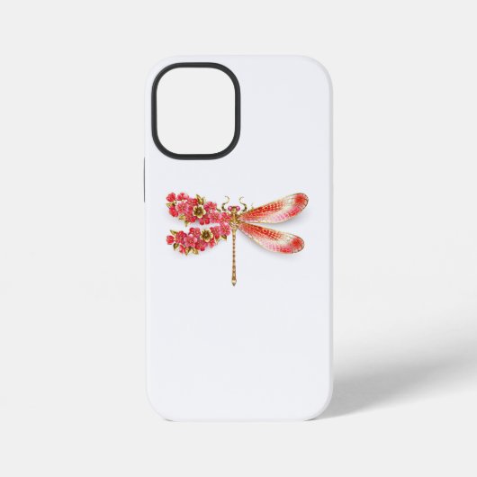 Bloemendragonfly met sieraden sakura iPhone hoesje (Achterkant)
