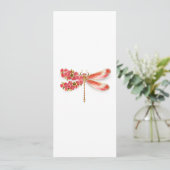 Bloemendragonfly met sieraden sakura programmakaart (Staand voorkant)