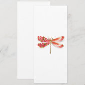 Bloemendragonfly met sieraden sakura programmakaart (Voorkant / Achterkant)
