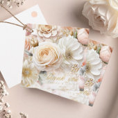 Bloemendrama bruiloft dank u wit ID1022 Bedankjes Labels