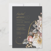 Bloemendrama Bruiloft Vrijgezellenfeest Charcoal I Kaart (Voorkant)
