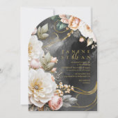 Bloemendrama Huwelijk Houtskool Boog ID1022 Kaart (Voorkant)