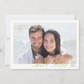 Bloemendrama Trouwfoto Groene ID1022 Save The Date (Voorkant)