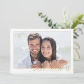 Bloemendrama Trouwfoto Groene ID1022 Save The Date (Staand voorkant)