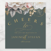 Bloemendrama Trouwjurk Groen ID1022 Wijn Etiket (Enkel label)