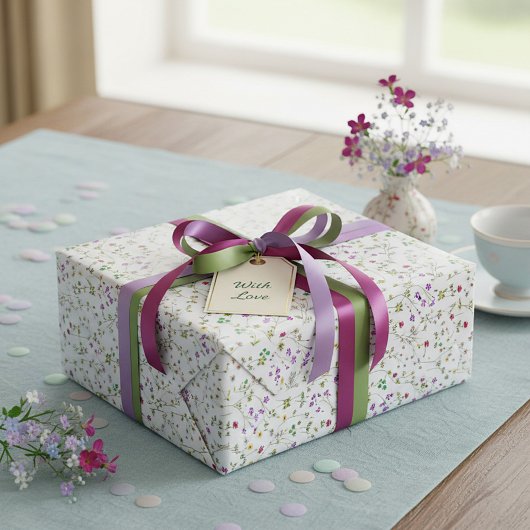 Bloemendrank Cadeaupapier