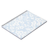 Bloemendraperie - Poederblauw Notitieboek (Linkerzijde)
