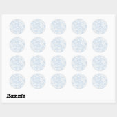 Bloemendraperie - Poederblauw Ronde Sticker (Vel)