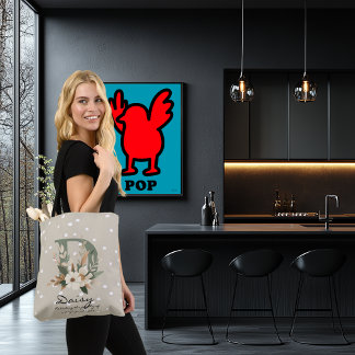 Bloemendrieletter D – Stralende botanische letterk Tote Bag