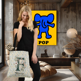Bloemendrieletter F – Klassieke botanische letterk Crossbody Tas
