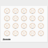 Bloemendrieletter Ronde Sticker (Vel)