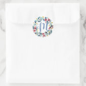 Bloemendrieletterwoord Ronde Sticker (Tas)