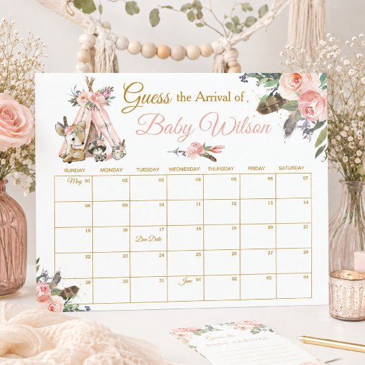 Bloemendrijfstamland Raad Baby's Aankomst Spel Poster