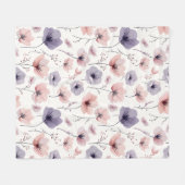 Bloemendromen Fleece Deken (Voorkant (Horizontaal))