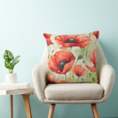 Bloemendroom - Klaproospatroon Kussen (Stoel)