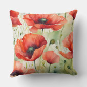 Bloemendroom - Klaproospatroon Kussen (Achterkant)