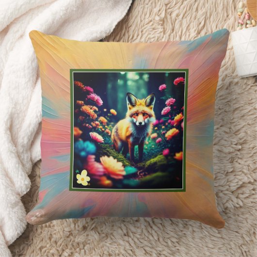 "Bloemendroom met Vos" Kussen (Deken)