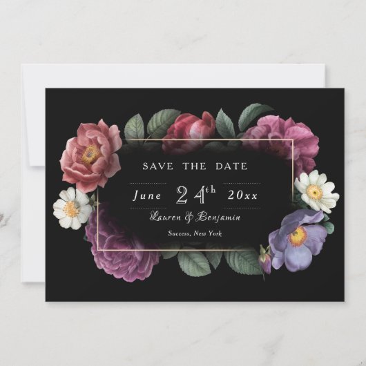 Bloemendroom Save the Date Aankondiging (Voorkant)