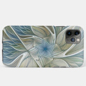 Bloemendroompatroon Abstract Blauw Khaki Fractal Case-Mate iPhone Case (Achterkant (horizontaal))