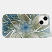 Bloemendroompatroon Abstract Blauw Khaki Fractal Case-Mate iPhone Case (Achterkant (horizontaal))