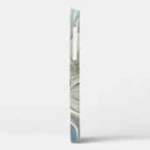 Bloemendroompatroon Abstract Blauw Khaki Fractal Case-Mate iPhone Case (Achterkant / Links)