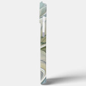 Bloemendroompatroon Abstract Blauw Khaki Fractal Case-Mate iPhone Case (Achterkant / Links)