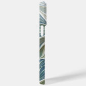 Bloemendroompatroon Abstract Blauw Khaki Fractal Case-Mate iPhone Case (Achterkant / Rechts)