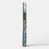 Bloemendroompatroon Abstract Blauw Khaki Fractal Case-Mate iPhone Case (Achterkant / Rechts)