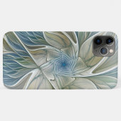 Bloemendroompatroon Abstract Blauw Khaki Fractal Case-Mate iPhone Case (Achterkant (horizontaal))