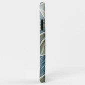 Bloemendroompatroon Abstract Blauw Khaki Fractal Case-Mate iPhone Case (Achterkant/rechts)