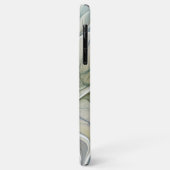 Bloemendroompatroon Abstract Blauw Khaki Fractal Case-Mate iPhone Case (Achterkant/links)
